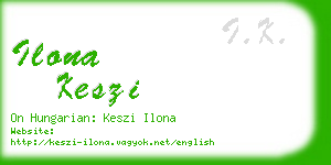 ilona keszi business card